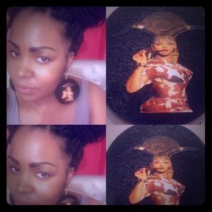 Black is king inspired earrings